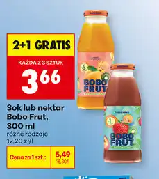 Biedronka Sok lub nektar Bobo Frut oferta