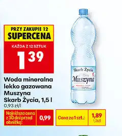 Biedronka Woda mineralna lekko gazowana Muszynianka oferta