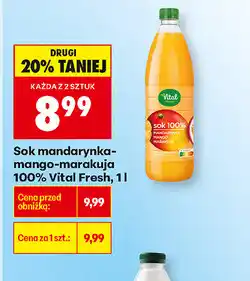 Biedronka Sok mandarynka-mango-marakuja 100% Vital Fresh oferta