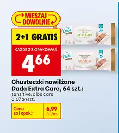 Biedronka Chusteczki nawilżane Dada Extra Care, 64 szt oferta