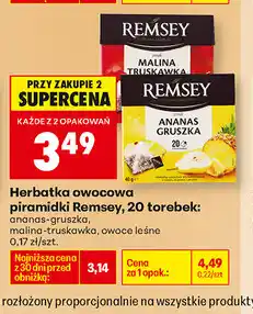Biedronka Herbatka owocowa piramidki Remsey oferta