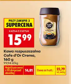 Biedronka Kawa rozpuszczalna Cafe d'Or Crema oferta