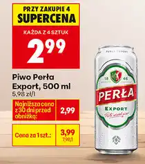 Biedronka Piwo Perła Export oferta