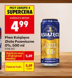 Biedronka Piwo Książęce Złote Pszeniczne 0,0% oferta