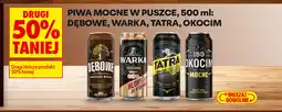 Biedronka Piwa Mocne w puszce, 500ml: Dębowe, Warka, Tatra, Okocim oferta