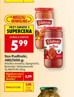 Biedronka Sos Pudliszki, 480/500 g oferta