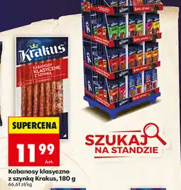 Biedronka Kabanosy klasyczne z szynką Krakus oferta