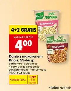 Biedronka Danie z makaronem Knorr oferta