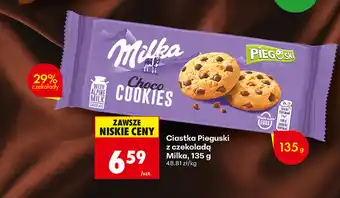 Biedronka Ciastka Pieguski z czekoladą Milka oferta