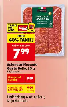 Biedronka Spianata Piccante Gusto Bello oferta