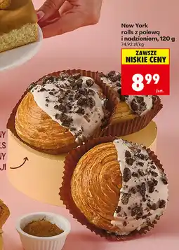 Biedronka New York rolls z polewą i nadzieniem oferta