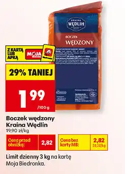Biedronka Boczek wędzony Kraina Wędlin oferta