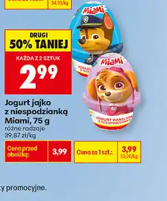 Biedronka Jogurt jajko z niespodzianką Miami oferta