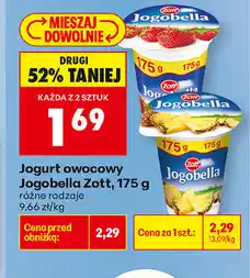 Biedronka Jogurt owocowy Jogobella Zott oferta