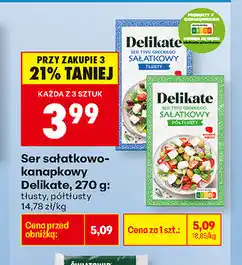 Biedronka Ser sałatkowo-kanapkowy Delikate oferta