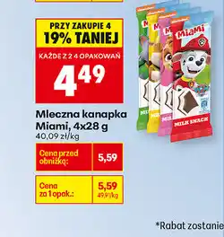 Biedronka Mleczna kanapka Miami oferta