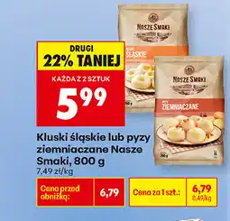 Biedronka Kluski śląskie lub pyzy ziemniaczane Nasze Smaki oferta