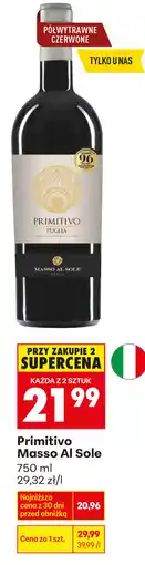 Biedronka wino Primitivo Masso Al Sole oferta