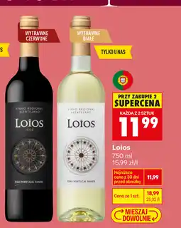 Biedronka Loios (czerwone i białe wino) oferta
