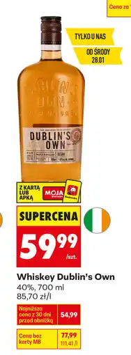 Biedronka Whiskey Dublin's Own 40% oferta