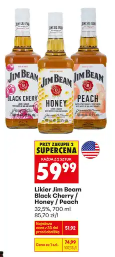 Biedronka Likier Jim Beam Black Cherry / Honey / Peach 32,5% oferta