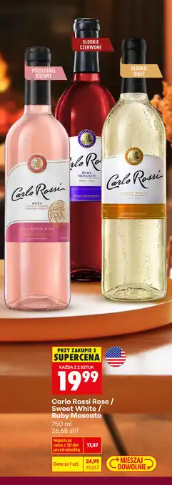 Carlo Rossi Rose / Sweet White / Ruby Moscato