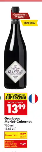 Biedronka wino Granbeau Merlot-Cabernet oferta
