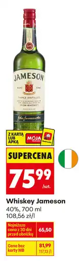 Biedronka Whiskey Jameson 40% oferta