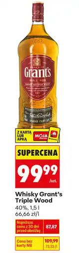 Biedronka Whisky Grant's Triple Wood oferta