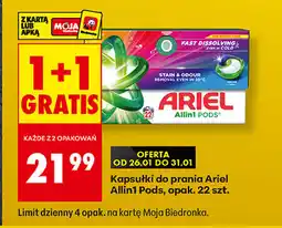 Biedronka Kapsułki do prania Ariel Allin1 Pods, opak. 22 szt oferta