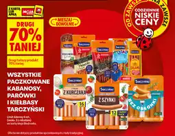 Biedronka Paczkiowane kabanosy, parówki, kiełbasy Tarczyński oferta