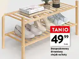 Intermarche Dwupoziomowy drewniany stojak na buty oferta