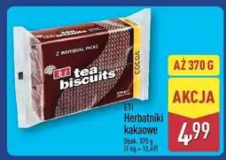 ALDI Herbatniki kakaowe ETI tea biscuits oferta