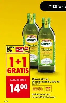 Biedronka Oliwa z oliwek Classico oferta