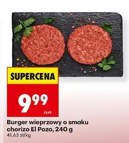 Biedronka Burger wieprzowy o smaku chorizo oferta