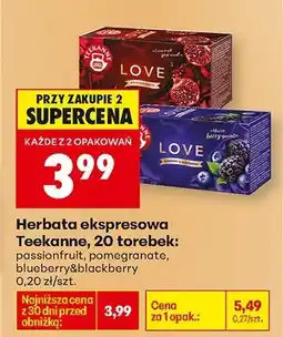 Biedronka Herbata ekspresowa Teekanne, 20 torebek: passion tea, pomegranate, blueberry&blackberry oferta