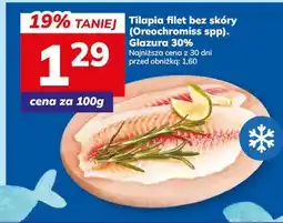 Hitpol Tilapia filet bez skóry Glaciohymnus 300g (mrożony spp.) Glazura 30% oferta