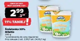 Netto Śmietanka 30% Miletto oferta