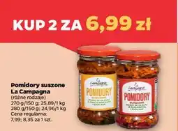 Netto Pomidory suszone paski w oleju z pestkami dyni i ziołami La Campagna oferta