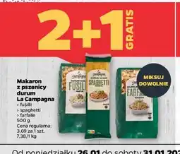 Netto Makaron durum farfalle La Campagna oferta