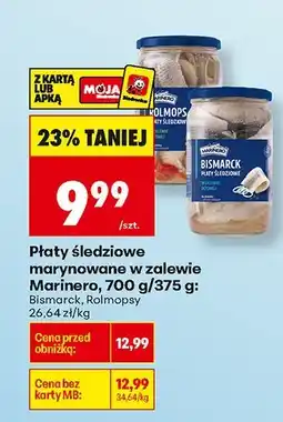 Biedronka Płaty śledziowe marynowane w zalewie Bismarck oferta