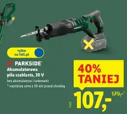 Lidl PARKSIDE Akumulatorowa piła szablasta, 20 V oferta