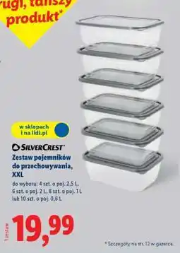 Lidl SilverCrest Zestaw pojemników do przechowywania, XXL oferta