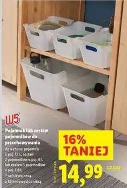 Lidl Pojemnik lub zestaw pojemników do przechowywania oferta
