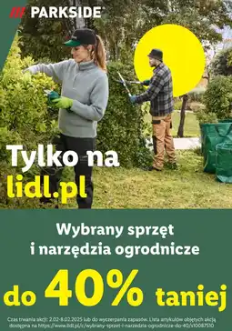 Lidl Wybrany sprzet i narzedzia ogrodnicze PARKSIDE oferta
