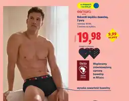 Lidl Bokserki męskie z bawełną, 2 pary (wzory z sercem) oferta