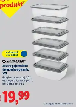 Lidl Zestaw pojemników do przechowywania, XXL SILVERCREST oferta