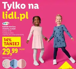 Lidl Sukienki dziecięce z bawełny, 2 sztuki oferta