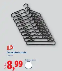 Lidl W5 Zestaw 10 wieszaków oferta