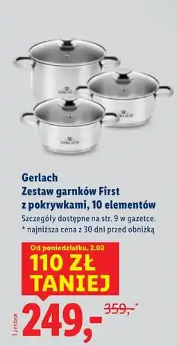Lidl Zestaw garnków First z pokrywkami, 10 elementów oferta